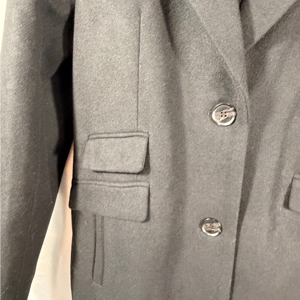 Nine West Black Wool Blend Coat Women’s Size Large Like new chic and classy - Picture 10 of 11